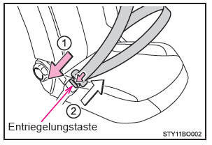 Toyota Aygo. Toyota Aygo. Anlegen und Lösen des Sicherheitsgurts