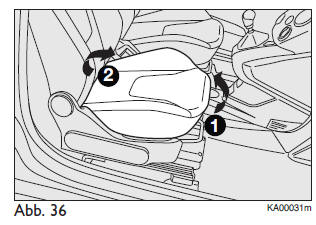 Ford Ka. ABLAGEFACH UNTER DEM SITZ (wo vorgesehen)