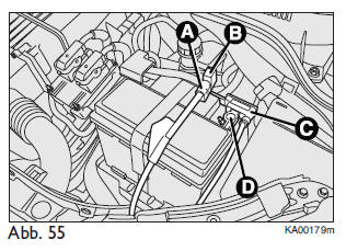 Ford Ka. AUSSERBETRIEBSETZUNG DES FAHRZEUGS Abb. 55