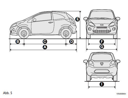 Ford Ka. ABMESSUNGEN 