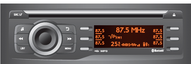 Citroen C-Zero. Bluetooth-Autoradio