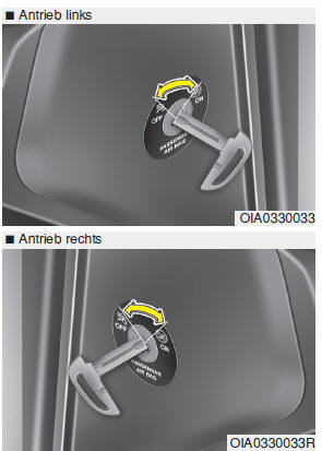 Schalter Beifahrerairbag EIN/AUS (ausstattungsabhängig)