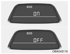 ECO EIN/AUS mode (ausstattungsabhängig)